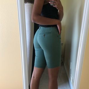 Olive green Bermuda shorts